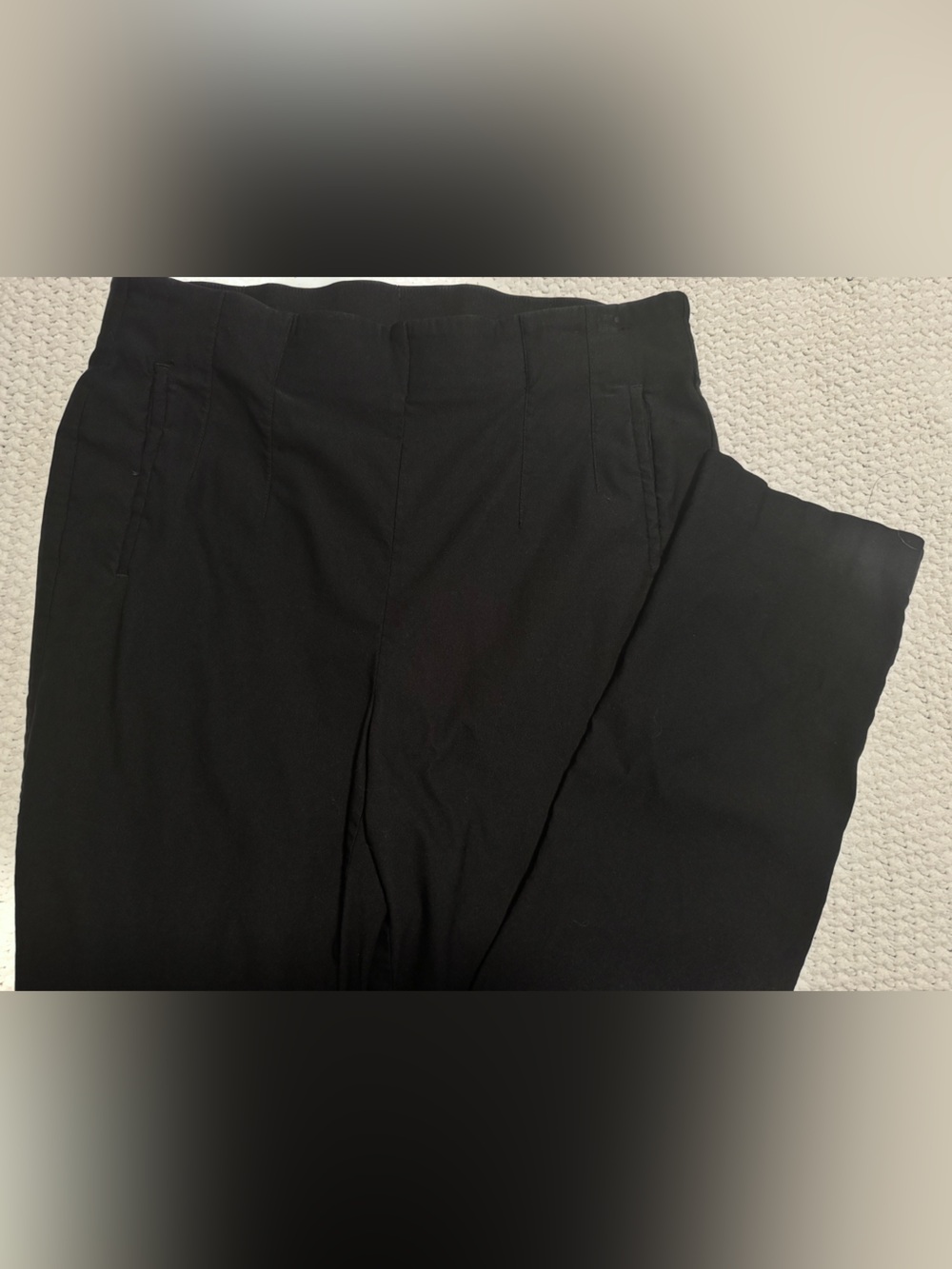 Rafaella Black Straight-Leg Pants